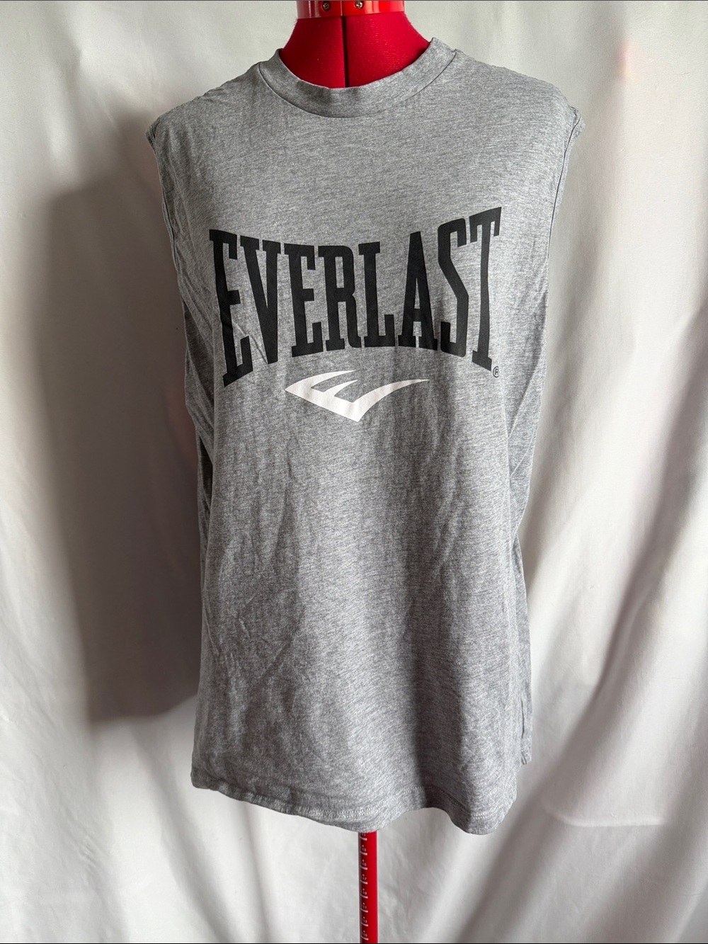 Everlast Heather Gray Sleeveless Workout Tank with Black Logo